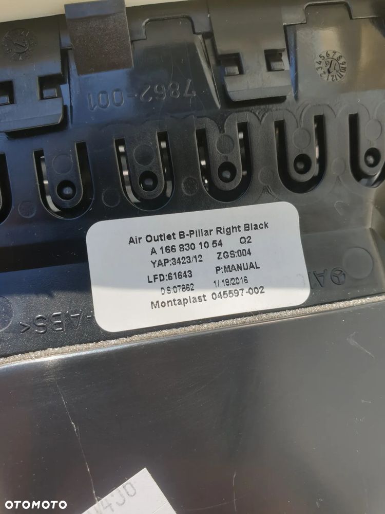 MERCEDES ML GL GLS  W166  X166 OSŁONA NA GÓRNY SŁUPEK ŚRODKOWY SŁUPKA ŚRODKOWEGO ŚRODKOWA PRZYSZYBOWY PRZEDNI PRAWY LEWY - 17