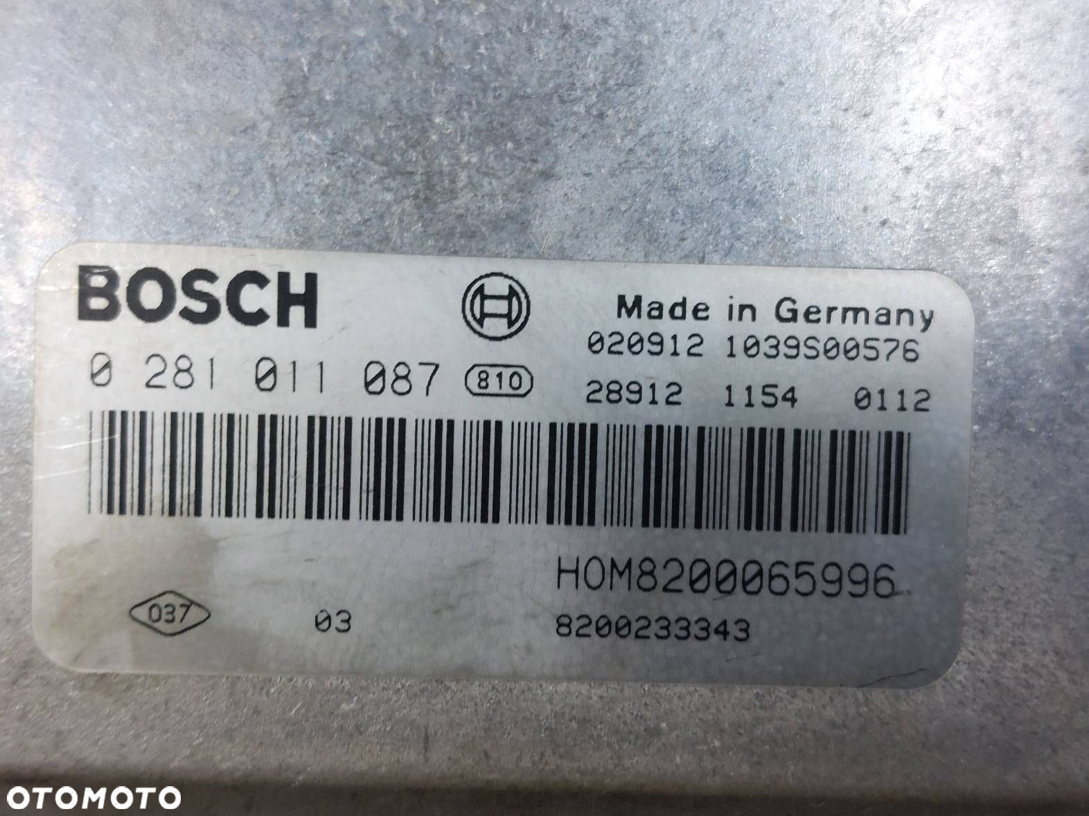 ZESTAW STARTOWY VOLVO S40 V40 I 1.9 DI 30630418 0281011087 30620877 - 3