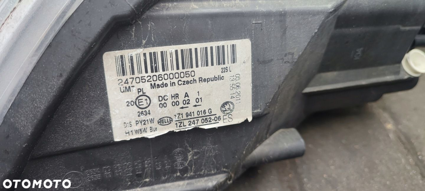OCTAVIA II LIFT 08-12r. KOMPLETNY PRZÓD LF9R 1Z1Z maska zderzak xenon itd. - 11