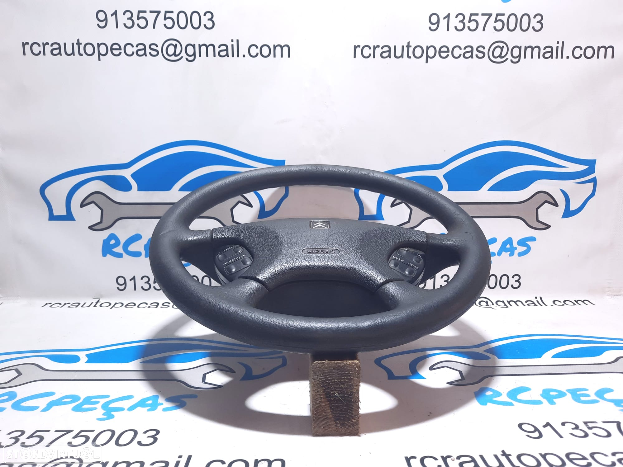 VOLANTE GUIADOR COMPLETO CITROEN XSARA PICASSO N68 94634750ZL PELE AIRBAG COMANDOS MULTIFUNÇÕES CONTROLO - 4