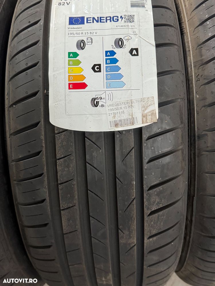 Vând 4 anvelope 195/50/15 vredestein de vară noi - 3
