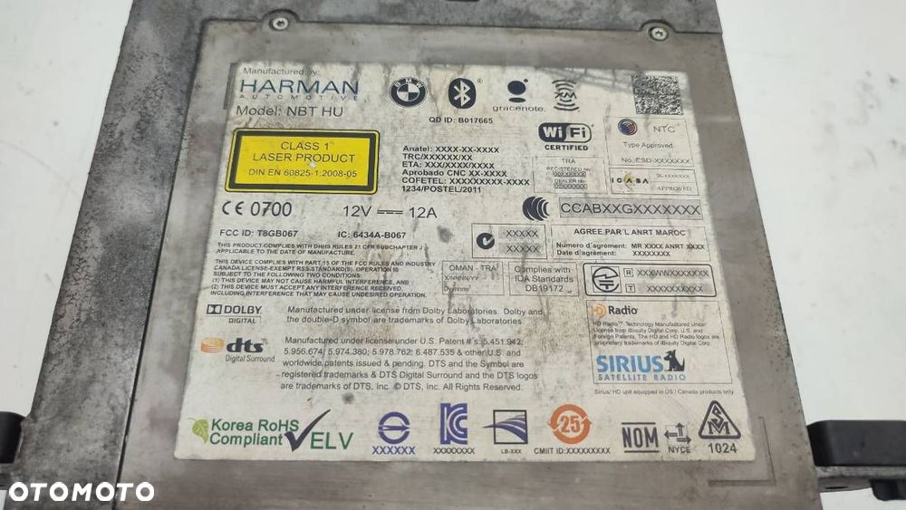 RADIO CZYTNIK PŁYT NAWIGACJI BMW F10 F11 9290358 - 3