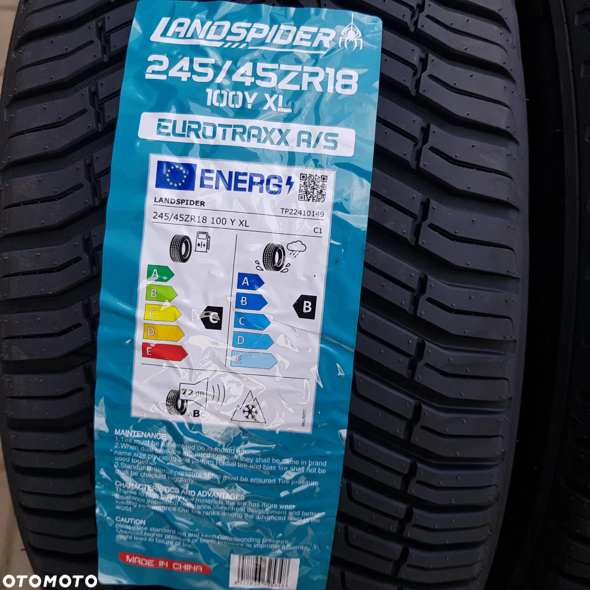 4x 245/45R18 Landspider Eurotraxx A/S Komplet opon całorocznych - 2