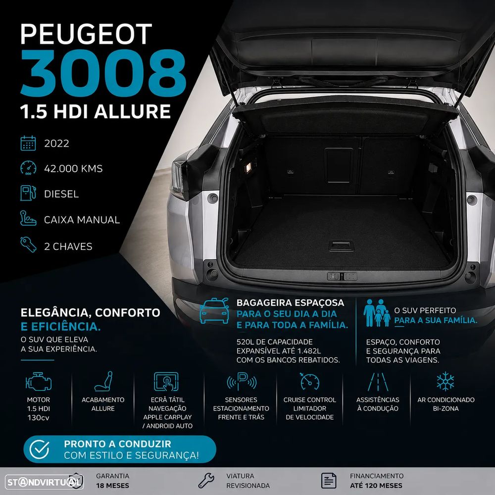 Peugeot 3008 1.5 BlueHDi Allure - 9