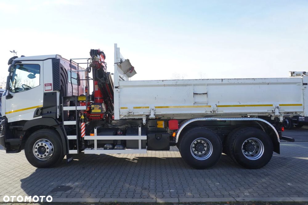 Renault C380 E6 6x4 / HDS Fassi F135 2700 MTH / Zasięg 8 m / 5.6 t udźwig / Wywrotka 3-stronna / Hydroburta - 5