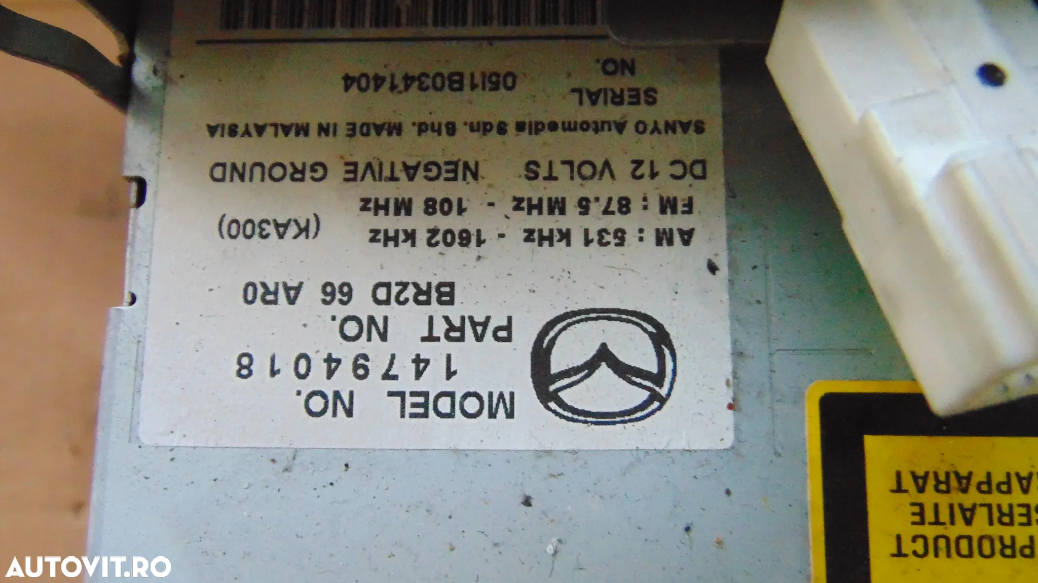 Radio CD Mazda 3 an 2006 cod 14794018 - 4