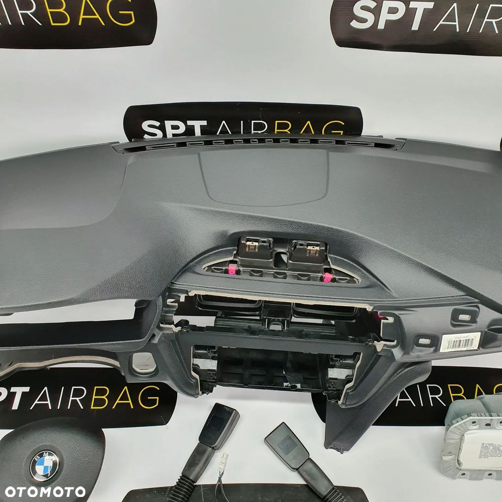 BMW F30 F31 F32 F33 F34 DESKA ROZDZIELCZA KONSOLA KOKPIT PULPIT PODUSZKI AIRBAG AIR BAG NAPINACZE KIT SET - 4