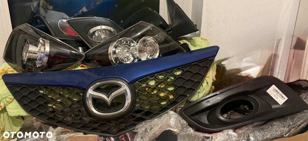Mazda 3 BK 2003/2008r HB 5-drzwi wzmocnienie czołowe pas przedni belka zderzaka chłodnica wody klimatyzacji wentylator benzyna diesel osłona silnika  Led Diody hatchback lampa tył Lewa lub prawa Led diodowa stan b.ladny posiadam inne części oswietlenie tablicy lampy xenon spryskiwacze halogeny zbiornik grill atrapa spojler - 27