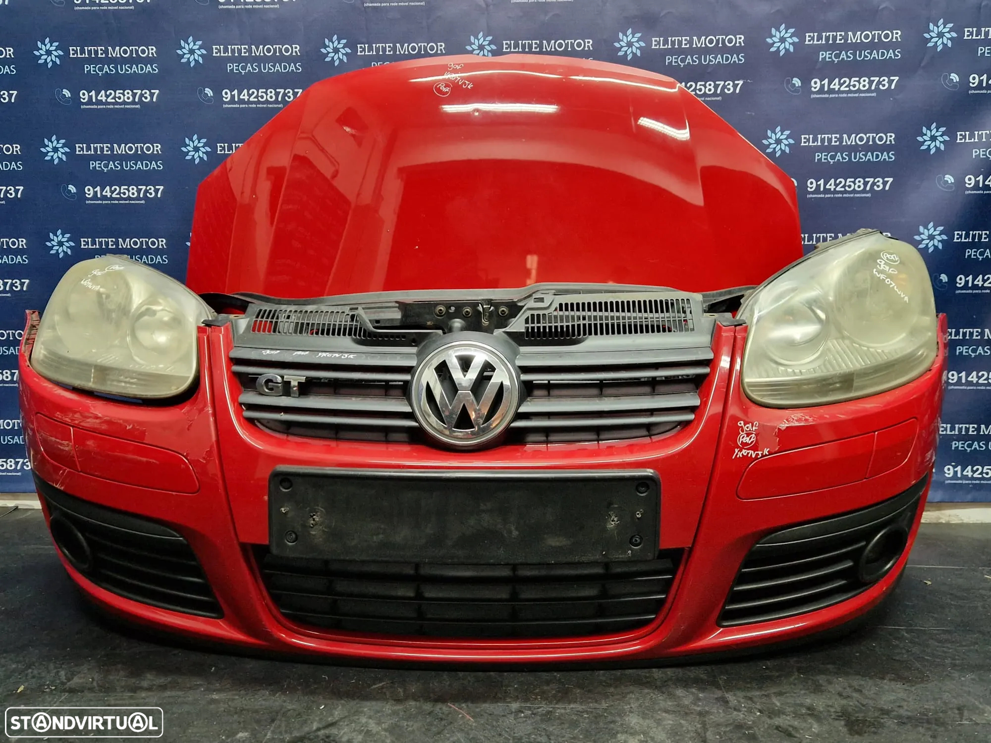 Frente completa usada VW GOLF 5 V GT parachoques oticas guardalamas capot - 2