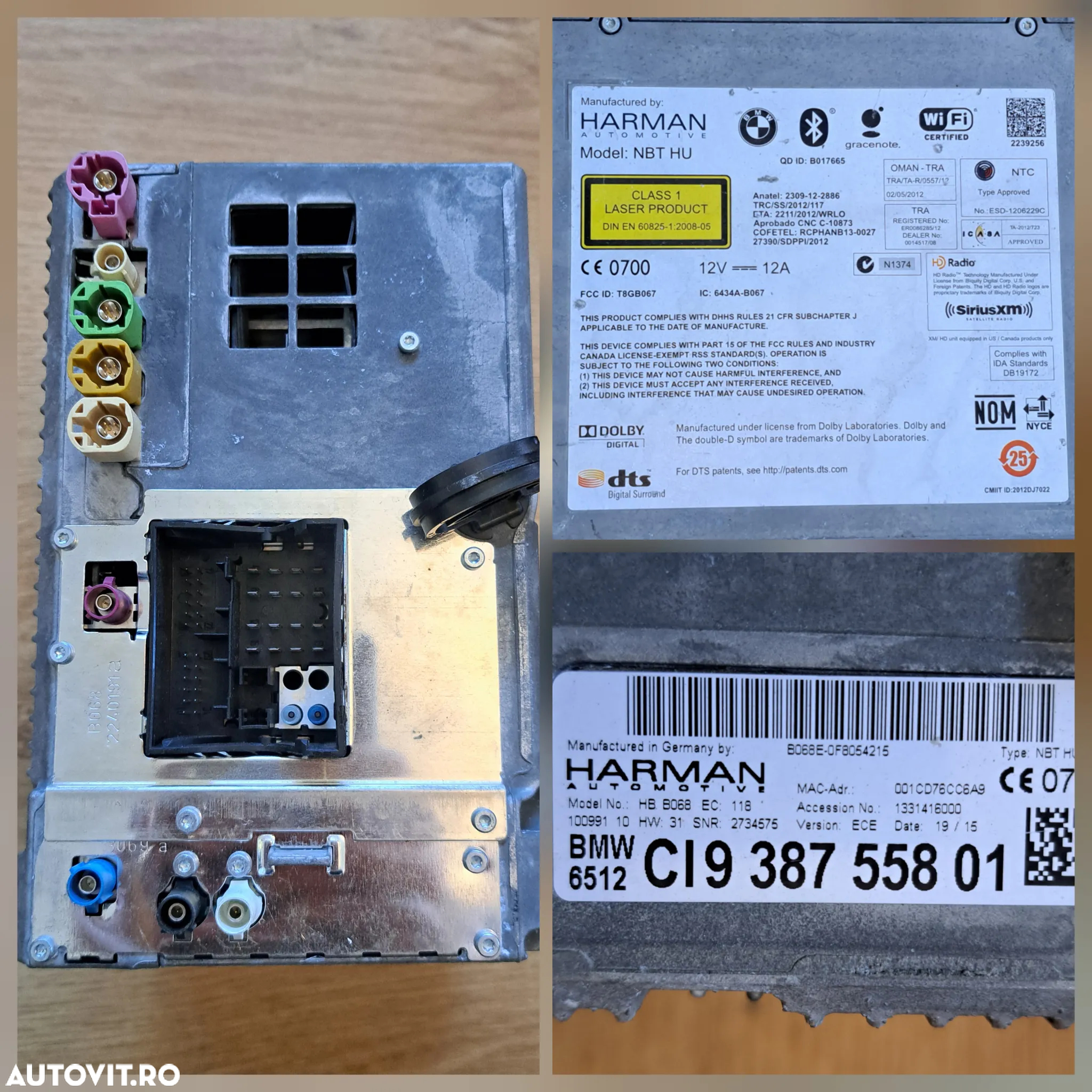 Kit set navigatie profesionala Harman NBT HU original BMW display navigatie Seria 7 F01 + LCI F02 + LCI F03 + LCI - 5