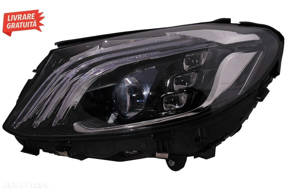 Faruri Full LED Mercedes C-Class W205 S205 (2014-2020) LHD W222 Design- livrare gratuita - 16