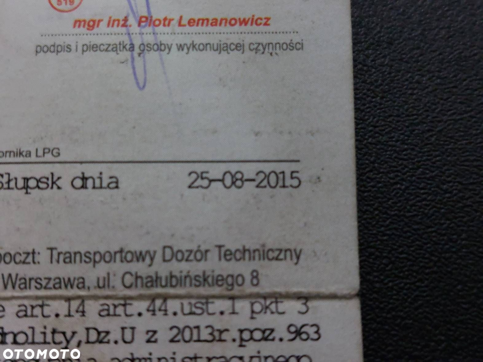 BUTLA GAZOWA LPG 53L 25 SIERPIEŃ 2025R W KOŁO PAPIER + ZAWÓR - 8