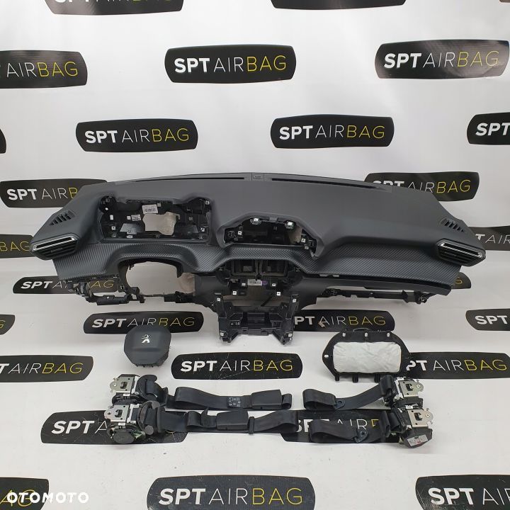 PEUGEOT 208 DESKA ROZDZIELCZA KONSOLA KOKPIT PULPIT PODUSZKI AIRBAG AIR BAG PASY KIT SET - 1