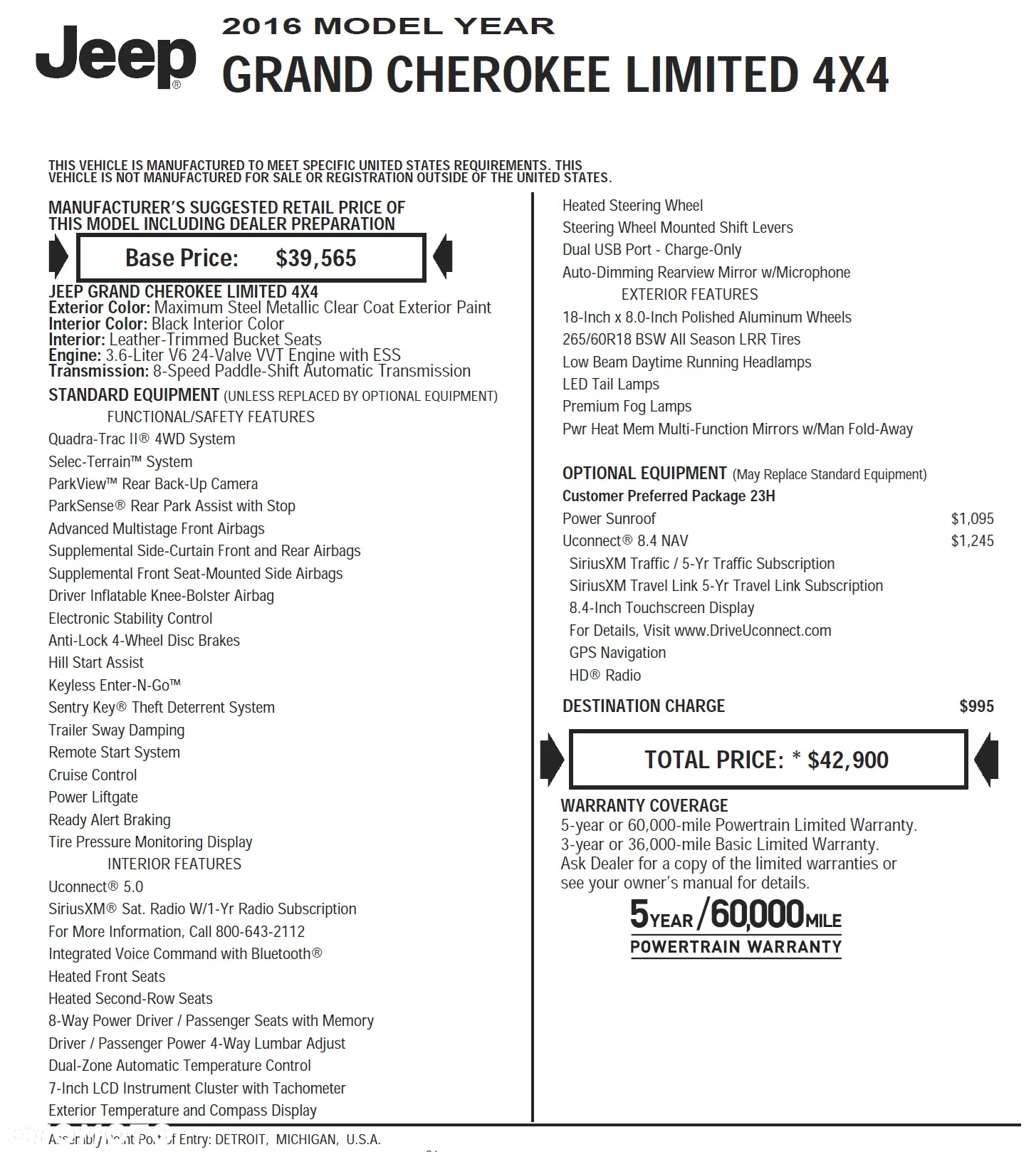 Jeep Grand Cherokee 3.6 V6 Pentastar 4WD Automatik Limited - 25