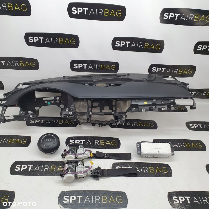 AUDI A8 D4 DESKA ROZDZIELCZA KONSOLA KOKPIT PULPIT PODUSZKI AIRBAG AIR BAG PASY KIT SET - 1