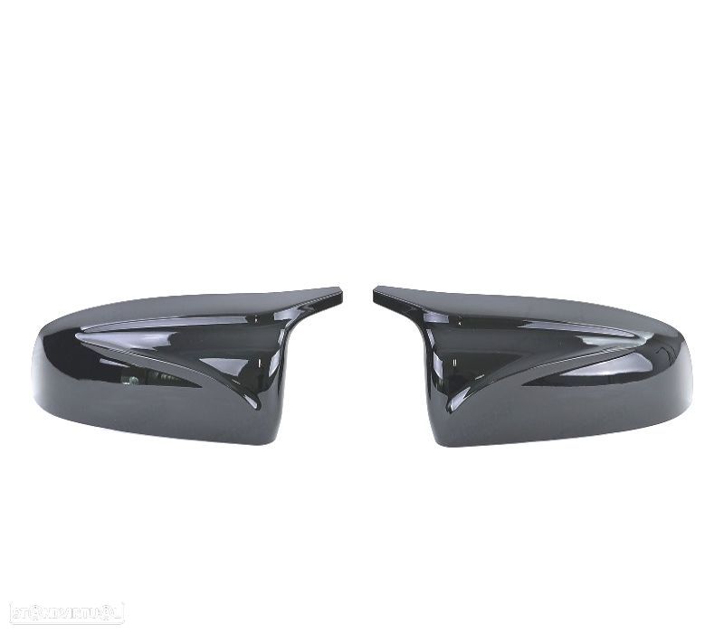 CARCAÇAS DE ESPELHO BMW E70 E71 E72 LOOK M PRETO BRILHANTE - 3