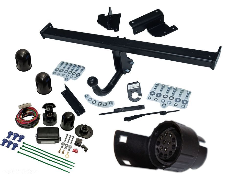 NISSAN QASHQAI J10 J11 2006 - 2021 HAK HOLOWNICZY + MODUŁ 7PIN + WIĄZKA + GNIAZDO - 9