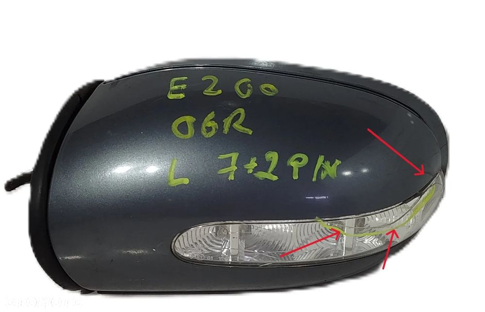 lusterko lewe przednie MERCEDES E-KLASA W211 9 PIN 02-09 - 1