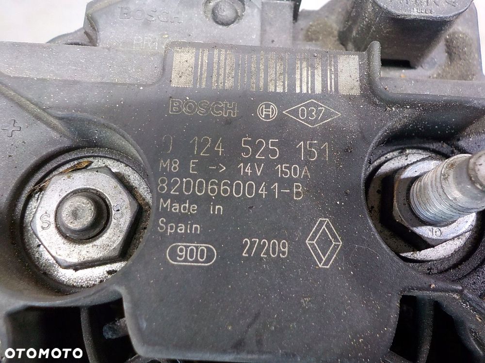 RENAULT MEGANE III 1.9 DCI ALTERNATOR 0124525151 8200660041-B - 2