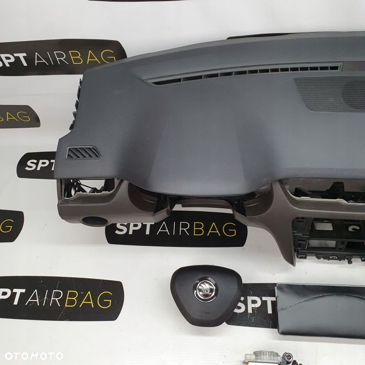 SKODA OCTAVIA III 3 5E0 DESKA ROZDZIELCZA KONSOLA KOKPIT PULPIT PODUSZKI AIRBAG AIR BAG PASY KIT SET - 2