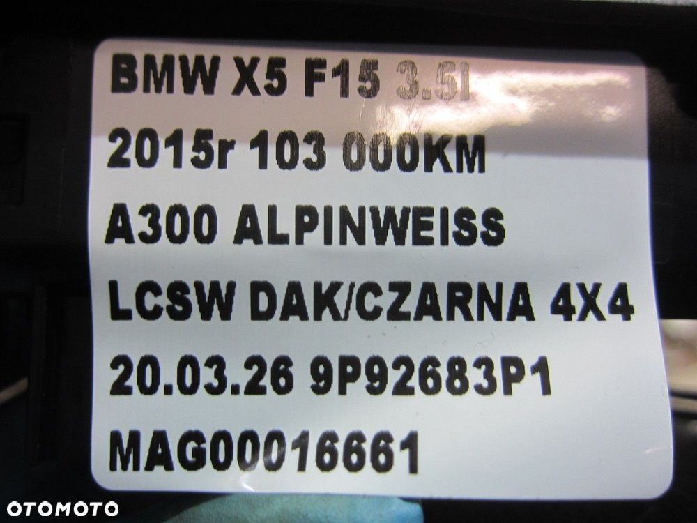 BMW X5 F15 MIKROSTYK F48 PRZYCISK OTWIERANIA KAMERA COFANIA 7378121 9475687 - 10