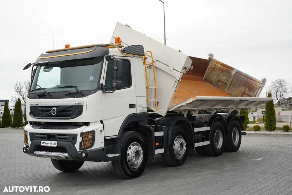 Volvo FMX 420 / 8X4 / BASCULATOR CU 2 LATE / HYDRODOLTA / HYDRODOLTAPA / BODRMATIC / MEILLER KIPPER / I-SHIFT / EURO 5 - 8