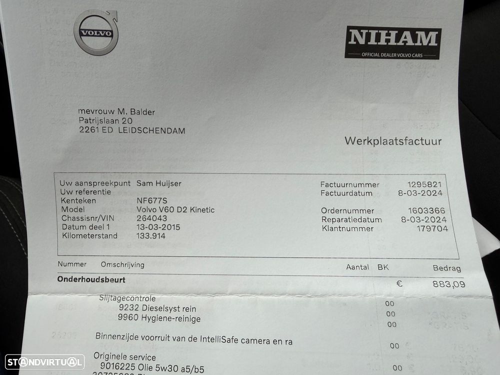 Volvo V60 1.6 D2 Drive Kinetic Start/Stop - 19