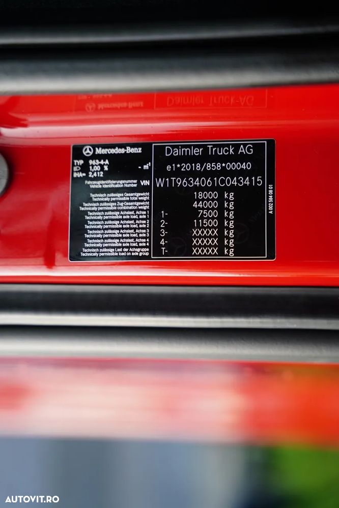 Mercedes-Benz ACTROS 1845 / MEGA / PLATĂ JOSĂ / MP5 / SPAȚIU MARE / 100% ANVELOPE / CONTRACT POST-SERVICE - 38