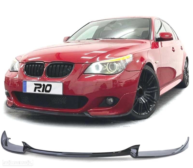 SPOILER LIP BMW E60 E61 07-09 LOOK M PRETO BRILHANTE - 1