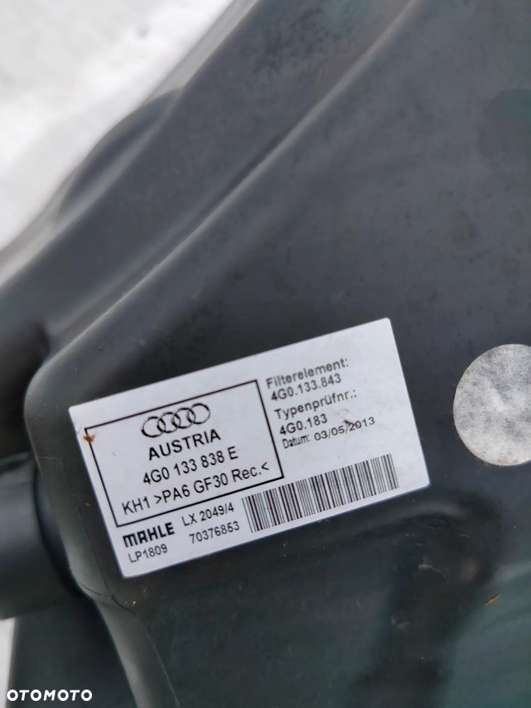 A6 C7 4G S6 OBUDOWA FILTRA POWIETRZA 3.0 TDI 4G0133838E A7 4G ORYGINAŁ - 4
