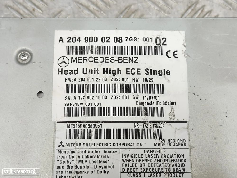 Auto Radio Original Mercedes Benz Classe C W204 Coupe 2012 - 2015 - 9