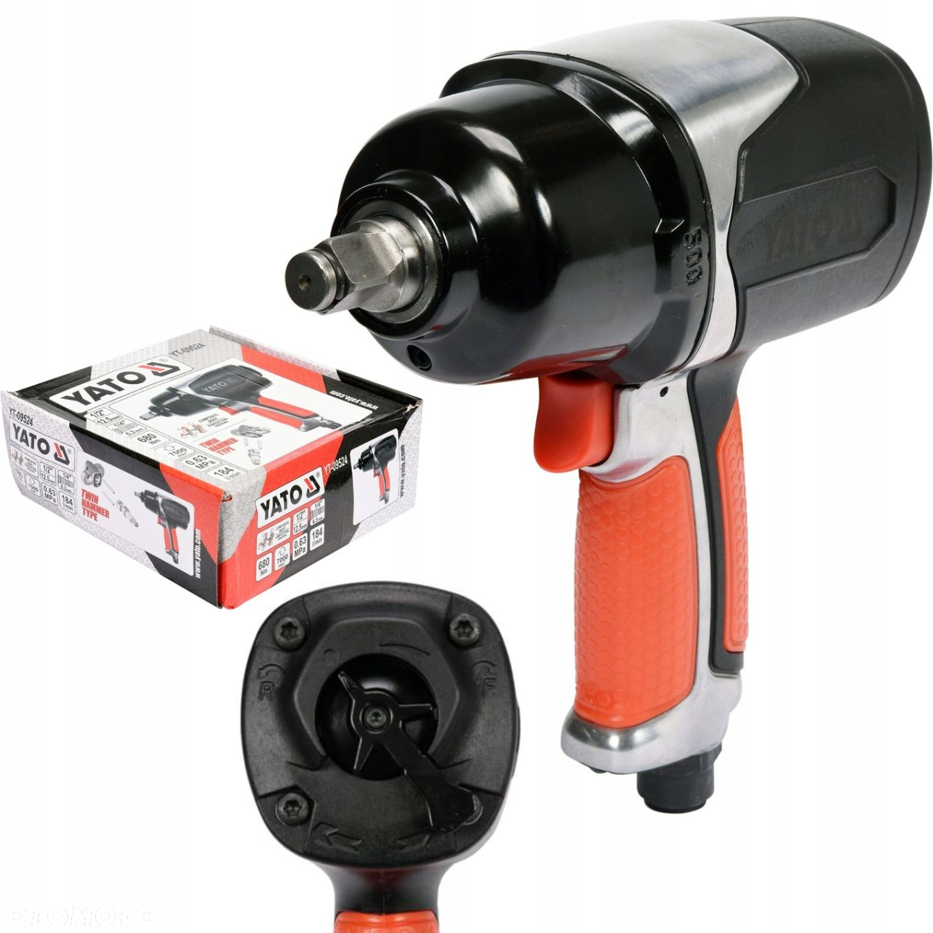 YATO KLUCZ PNEUMATYCZNY 1/2" 680NM KOMPOZYT - 9