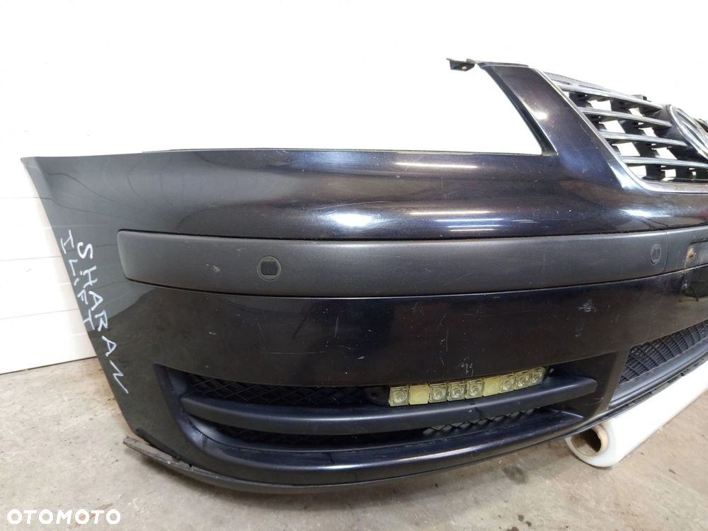 ZDERZAK PRZÓD PRZEDNI VW SHARAN I LIFT 04-10 7M3 CHROM PDC CZARNY - 6