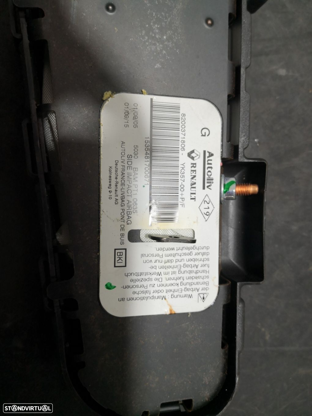 Airbag Banco Esq Renault Megane Ii Grandtour (Km0/1_) - 3