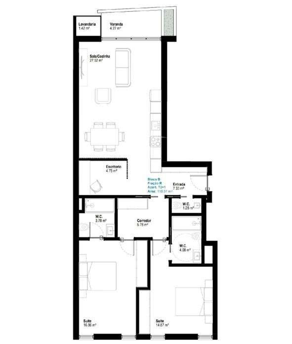Apartamento T2 +1 - Grande imagem: 5/5