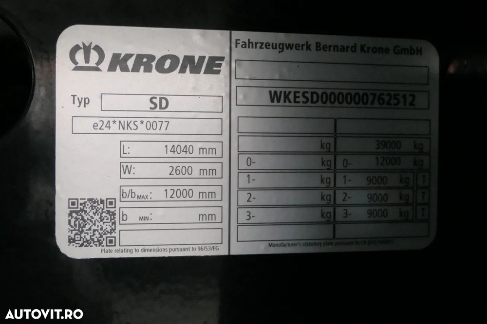 Krone FRIGIDER / 2017 / CARRIER VECTOR 1550 / DOPPELSTOCK / 6.000 MTH / AXIA LIFTATOR - 26