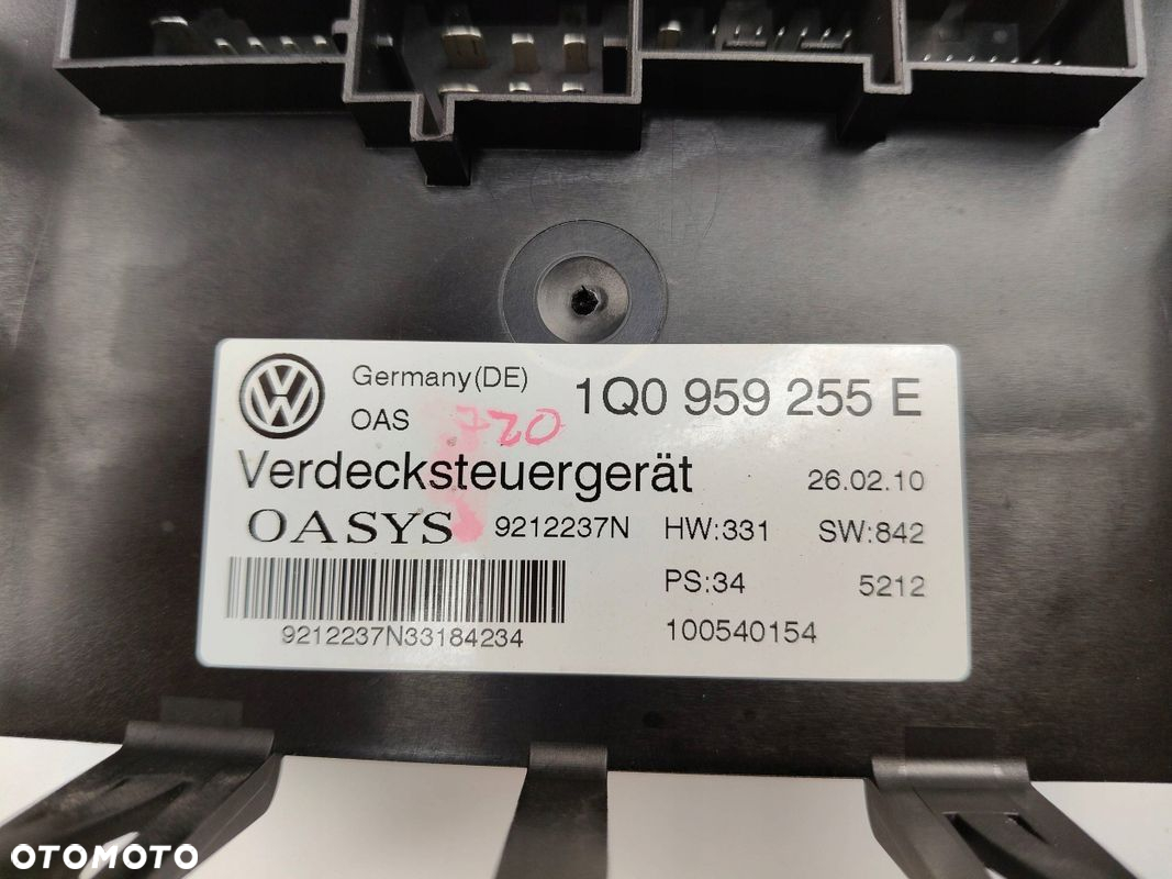 MODUŁ STEROWNIK DACHU SKŁADANEGO VW EOS 1Q0959255E - 3