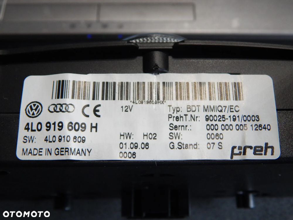 Panel przełącznik radia MMI Audi Q7 4L a6 a8 02-15 Łuków części - 4