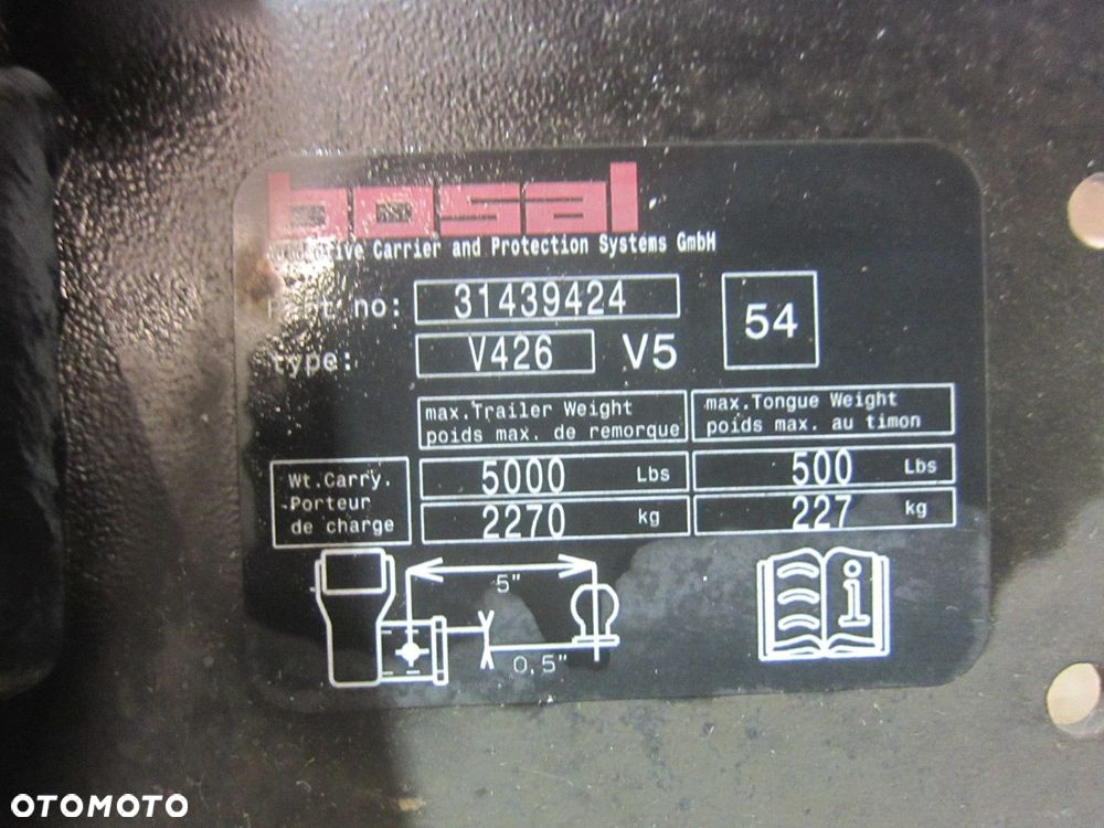 VOLVO XC60 II XC 60 BELKA ZDERZAKA HAKA HOLOWNICZEGO TYLNA TYŁ HAK 31439424 - 8