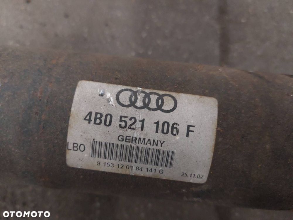 WAŁ NAPĘDOWY AUDI A6 C5 2.5 TDI AUTOMAT 4B0521106F - 4