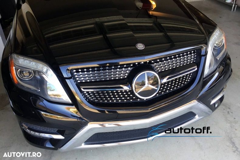Grila compatibila cu Mercedes GLK X204 Facelift (2013-2015) Diamond design - 4