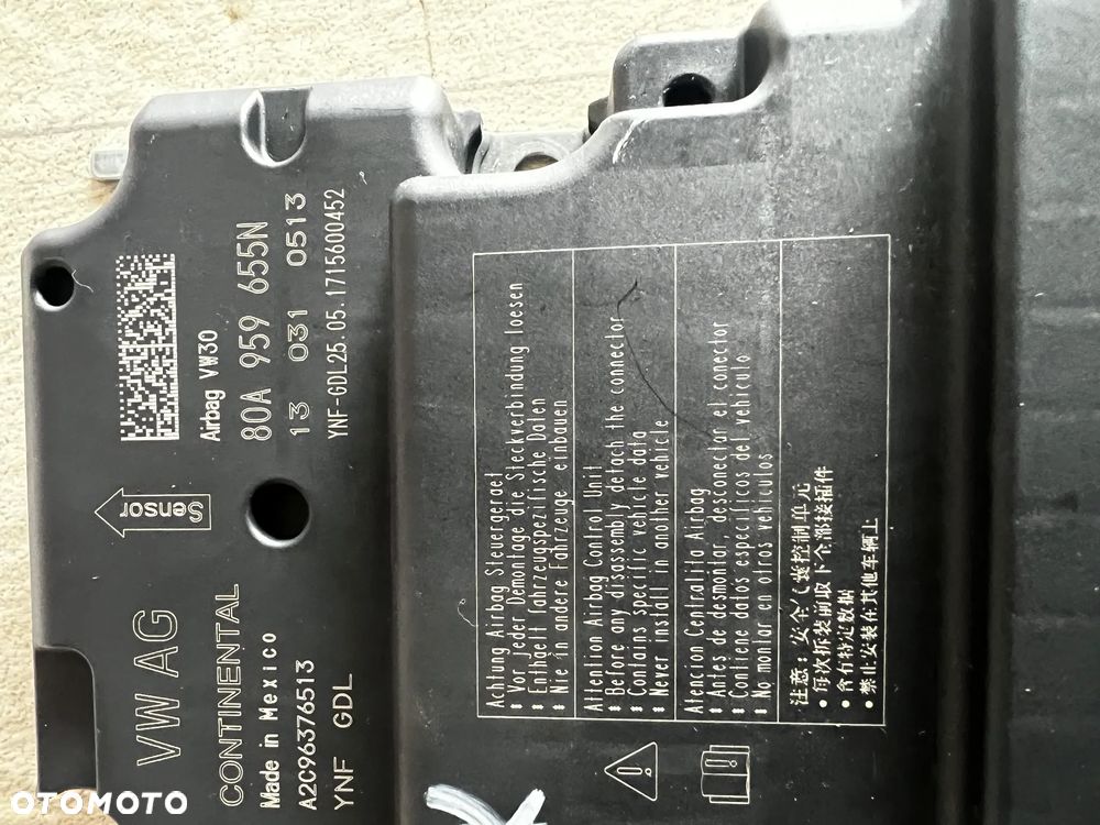 SENSOR MODUŁ PODUSZEK AIRBAG AUDI Q5 80A 80A959655N - 2