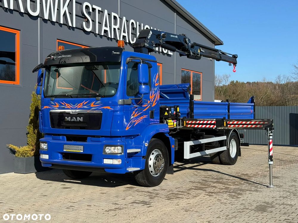 MAN TGM TGL TGS 18.250 // wywrotka 3-S + HDS HMF 1420 - K2 // E5 // budowlanka //żuraw dzwig kran crane // Świeżo sprowadzony!! - 9
