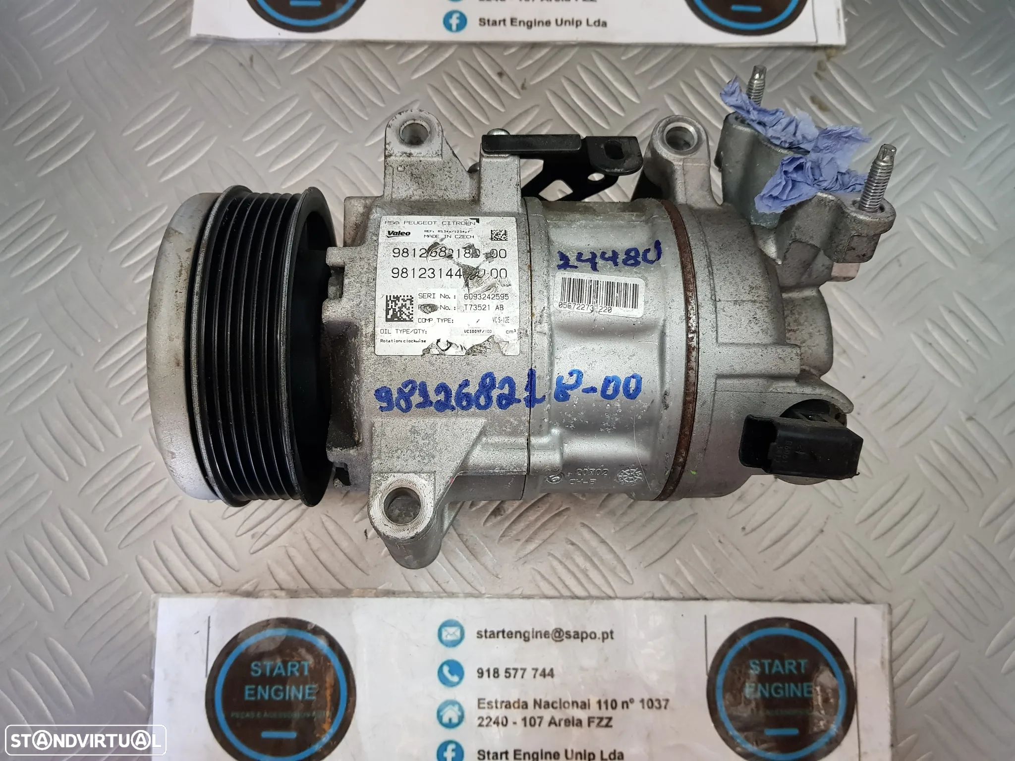 Compressor Ar condicionado AC 1.2 puretech Peugeot 5008 3008 208 2008 Citroen C3 DS3 2015-2024 varias referencias - 1