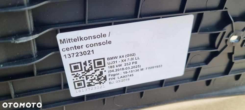 BMW X4 G02 2018- Podłokietnik Oryginał Europa - 13