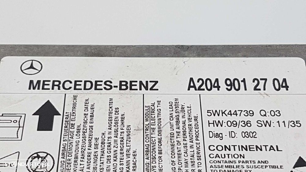 CENTRALINA DE AIRBAG MERCEDES CLASE C (W204) BERLINA C 220 CDI (204.008) - 2
