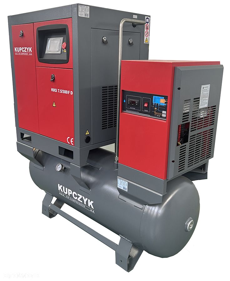 Kompresor śrubowy 850 l/min 5,5 KW Falownik Osuszacz Filtry Kupczyk - 4