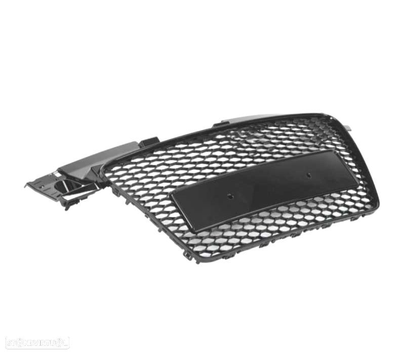 GRELHA DIANTEIRA AUDI TT 8J 06-14 LOOK RS PRETO BRILHANTE - 3