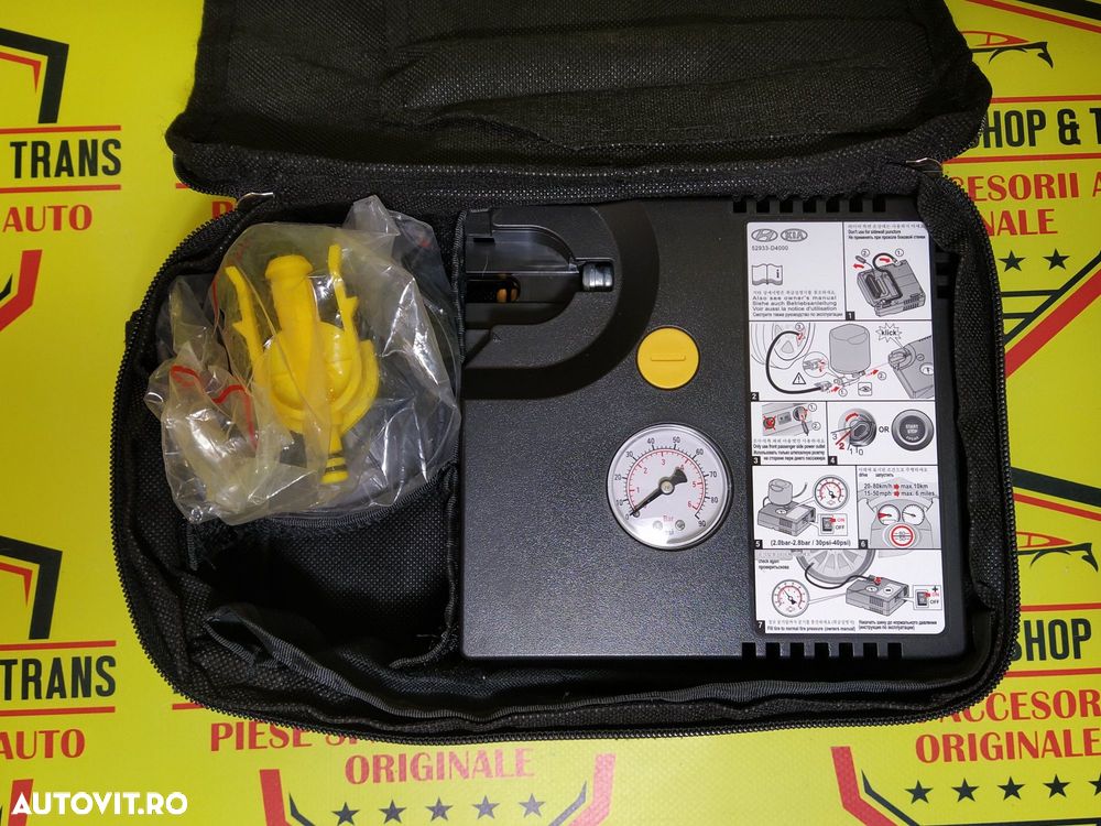 Compresor auto umflat roti kit pana original Hyundai Kia SUV husa 180w - 2