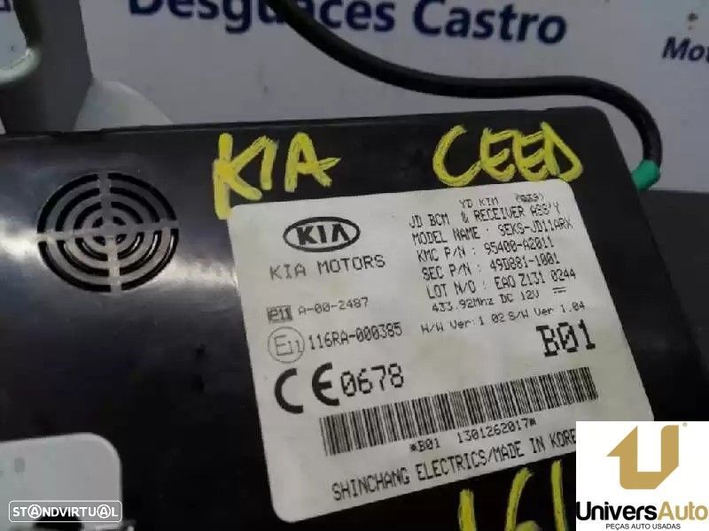 REGULADOR BCM KIA CEED 2013 -95400A2011 - 1